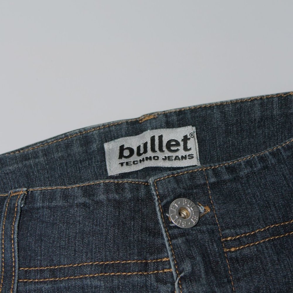 2000's Vintage Bullet Techno Jeans Low Rise Split Flare Denim Size 27